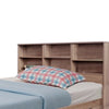 Wooden Full Size Bed Frame with 3 Drawers and Grain Details Taupe Brown By Casagear Home IDF-Y1402F