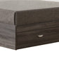 Grained Wooden Frame Twin Size Chest Bed with 3 Drawers Distressed Gray By Casagear Home IDF-Y1602T