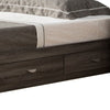 Grained Wooden Frame Twin Size Chest Bed with 3 Drawers Distressed Gray By Casagear Home IDF-Y1602T