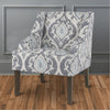 Accent Chair | Fabric Upholstered | Swooping Arms | Damask Pattern | Multicolor