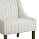Fabric Upholstered Wooden Accent Chair with Stripe Pattern and Swooping Armrests Multicolor - K6908-F2231 By Casagear Home KFN-K6908-F2231