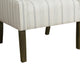 Fabric Upholstered Wooden Accent Chair with Stripe Pattern and Swooping Armrests Multicolor - K6908-F2231 By Casagear Home KFN-K6908-F2231