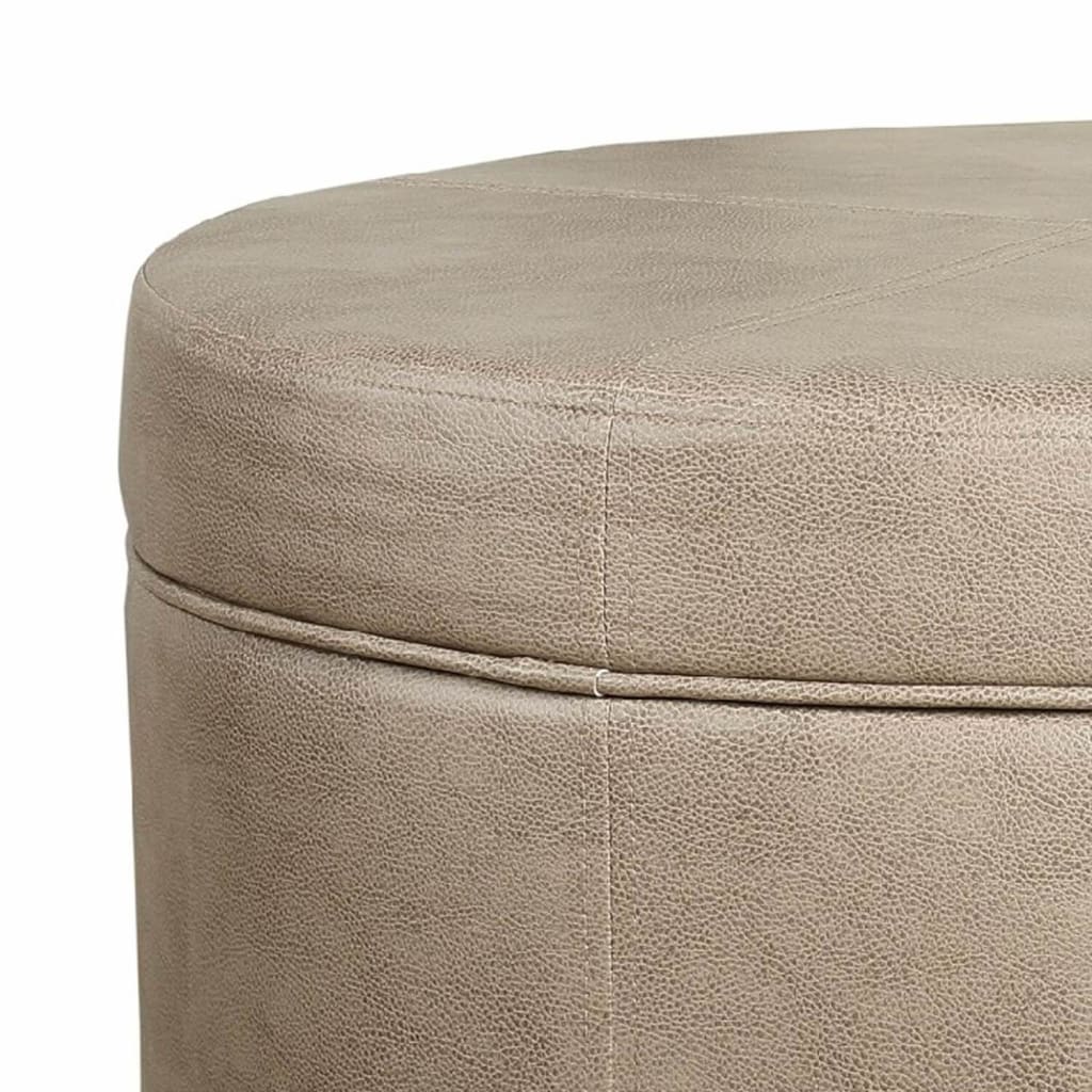 Faux Leather Upholstered Wooden Ottoman with Lift Off Lid Storage Brown - K7685-E886 KFN-K7685-E886
