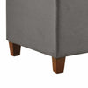 Leatherette Upholstered Wooden Bench with Button Tufted Lift Top Storage Gray - N4538-E608 KFN-N4538-E608
