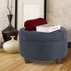 Ottoman | Tufted Lift Off Lid Storage | Fabric Upholstery | Navy Blue