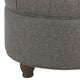 Fabric Upholstered Wooden Ottoman with Tufted Lift Off Lid Storage Dark Gray - N8264-F2111 By Casagear Home KFN-N8264-F2111