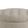 Fabric Upholstered Wooden Ottoman with Tufted Lift Off Lid Storage Beige - N8264-F2207 By Casagear Home KFN-N8264-F2207