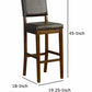30 Wooden Bar Stool with Leatherette Upholstered Seat and Back Brown LHD-0211VBRN121-01-KD