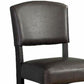 30 Wooden Bar Stool with Padded Upholstered Seat and Backrest Brown LHD-0218VESP-01-KD-U