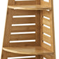 Slated Design 3 Tier Bamboo Corner Shelf with Spacious Storage Brown By Casagear Home LHD-980213NAT01U