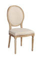 Dining Chair | 24" | Distressed Wood | Beige Fabric | Set of 2