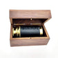 6 Inch Brass Spyglass with Pull Out Wooden Box Gold and Brown NAU-BR48256
