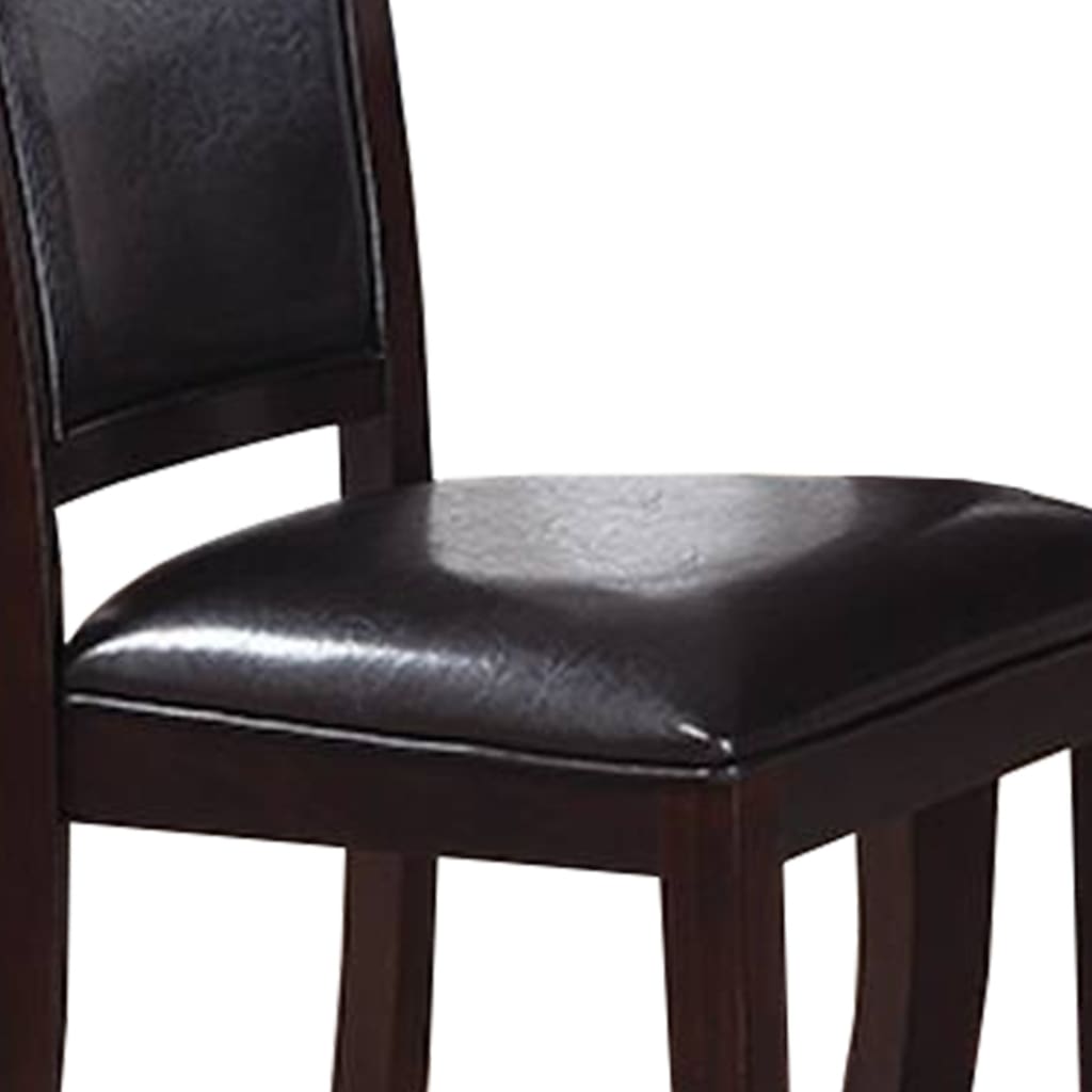 Retro Style Set Of Two Wooden Dining Chairs In Dark Brown PDX-F1388
