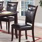 Retro Style Set Of Two Wooden Dining Chairs In Dark Brown