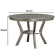Rubber Wood Round Dining Table With Bottom Shelf Silver PDX-F2150