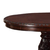 Traditional Style Dark Cherry Brown Round Dining Table By Casagear Home PDX-F2187