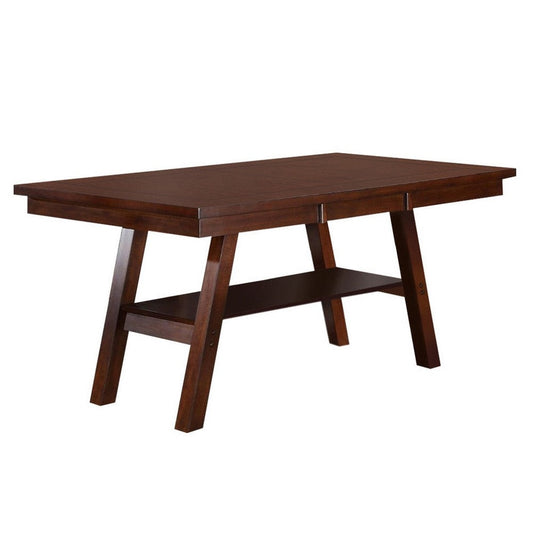 Solid Wood Dark Walnut Brown Dining Table By Casagear Home