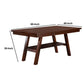Solid Wood Dark Walnut Brown Dining Table By Casagear Home PDX-F2271