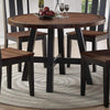 Cottage Style Round Wooden Dining Table Brown