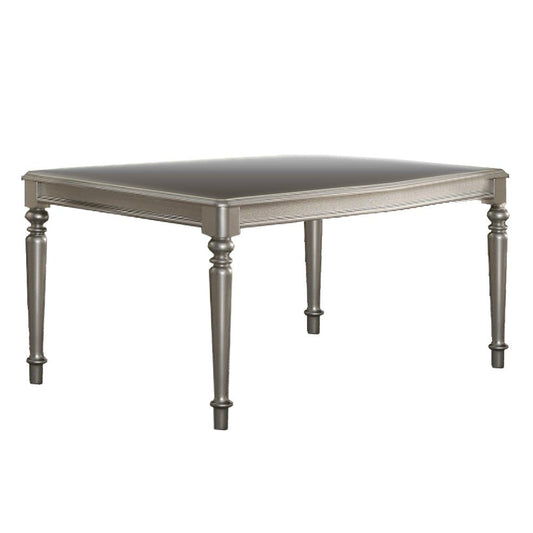 Traditional Rubber Wood Dining Table Silver By Casagear Home