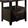 Faux Marble Top Counter Height Table With Bottom Compartment Brown By Casagear Home PDX-F2461