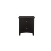 Nightstand | Pine Wood | 2 Drawer | Black