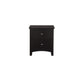 Nightstand | Pine Wood | 2 Drawer | Black