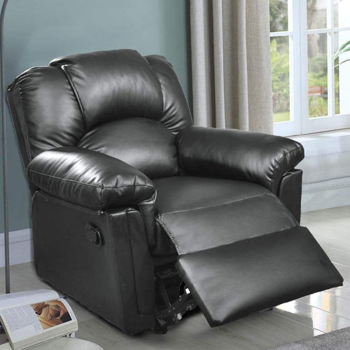 Rocker Recliner | Bonded Leather | Black