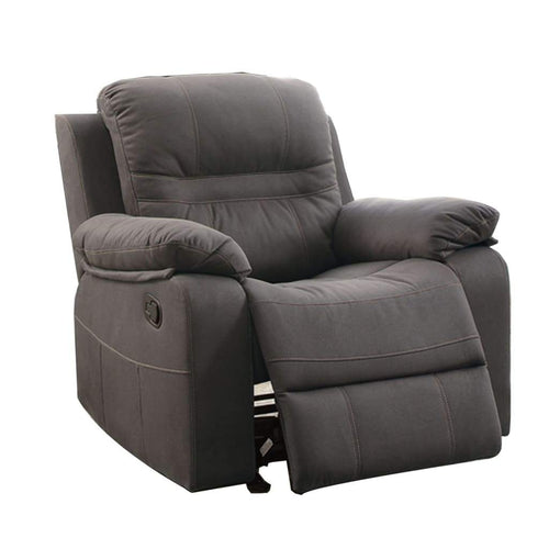 Rocker Recliner | Faux Leather Upholstery | Gray