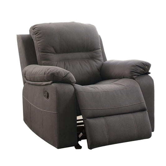 Rocker Recliner | Faux Leather Upholstery | Gray