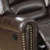 Individual Fun Bonded Leather & Plywood Recliner/Glider Brown PDX-F6755