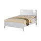 Fantastic Full Bed Wooden Finish , White By Casagear Home