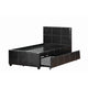 Twin Bed with Trundle | Espresso Faux Leather | Mesmeric Design