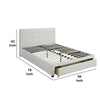Designer Full Bed WithDrawer,Pu White By Casagear Home PDX-F9314F
