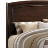 Crisp & Fine Lined Wooden C.King Bed With 3D Design on Front Board Oak Brown By Casagear Home PDX-F9327CK