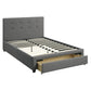 Upholstered Wooden Full Bed With Button Tufted Headboard & Lower Storage Drawer Gray By Casagear Home