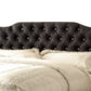 Luxurious Wooden Queen Bed With PU Tufted Head Board Black By Casagear Home PDX-F9331Q
