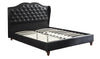 Magnificent Faux Leather Upholstered California King Size Bed Black By Casagear Home