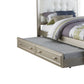 Cherub Twin Size Bed With Trundle In Silver And White By Casagear Home PDX-F9378