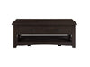 Wooden Coffee Table With Two Drawers Espresso Brown SDF-890128