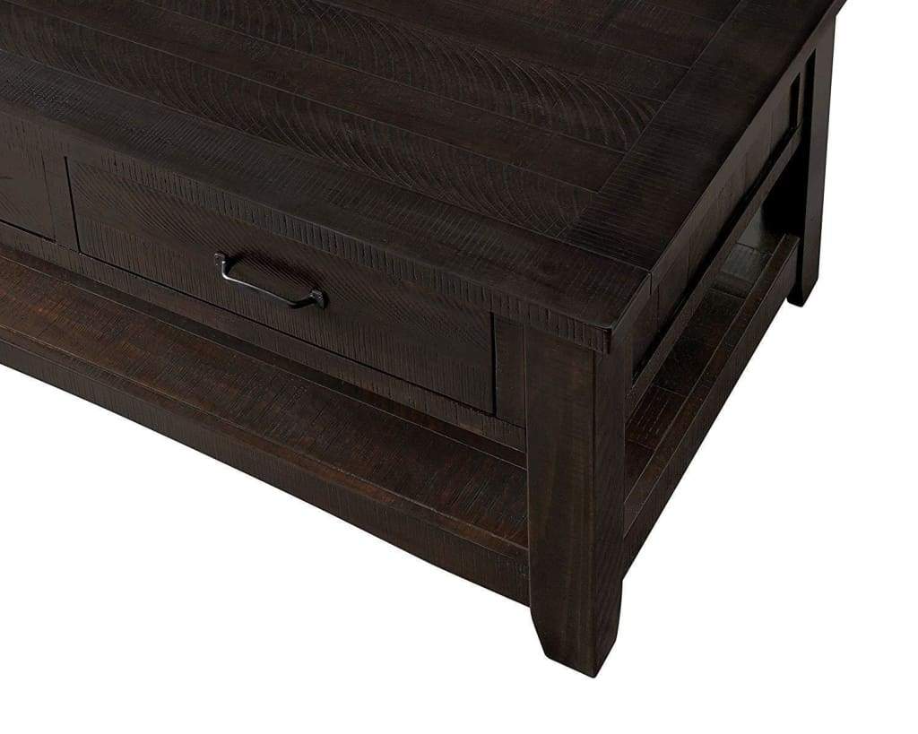 Wooden Coffee Table With Two Drawers Espresso Brown SDF-890128