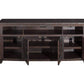 Wooden TV Stand With 3 Shelves and Cabinets Espresso Brown SDF-90920