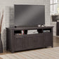 Wooden TV Stand With 3 Shelves and Cabinets Gray SDF-90921