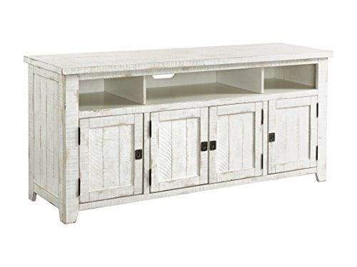 Wooden TV Stand With 3 Shelves and Cabinets White SDF-90926