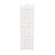 Aesthetically Carved 4 Panel Wooden Partition Screen/Room Divider Distressed White UPT-148945