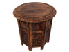 Wooden Hand Carved Folding Accent Coffee Table Brown By The Urban Port UPT-148946