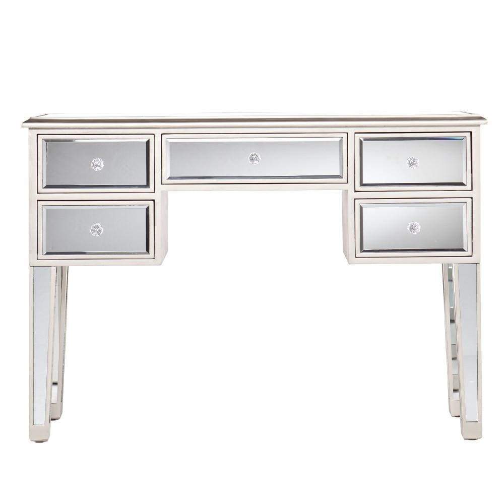 Mirror Console Table/Sofa Console Table Silver & Clear By The Urban Port UPT-157133