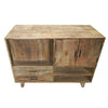 43 Inch Handcrafted Farmhouse Mango Wood Storage Buffet Cabinet with 2 Drawers Rustic Brown By The Urban Port UPT-197306
