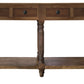 Traditional Wooden Console Table with 4 Drawers and Turned Legs Brown By The Urban Port UPT-197308