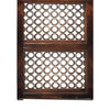 Decorative Mango Wood Wall Panel with See Through Circular Pattern Brown UPT-200172-1